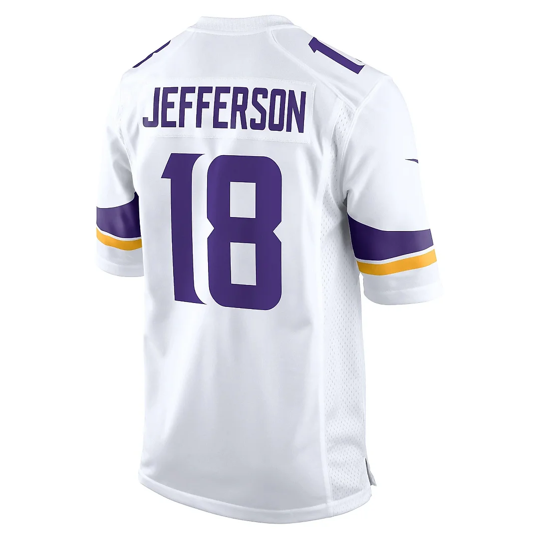 Zennovawear Men's Minnesota Vikings Justin Jefferson White Game Player Jersey