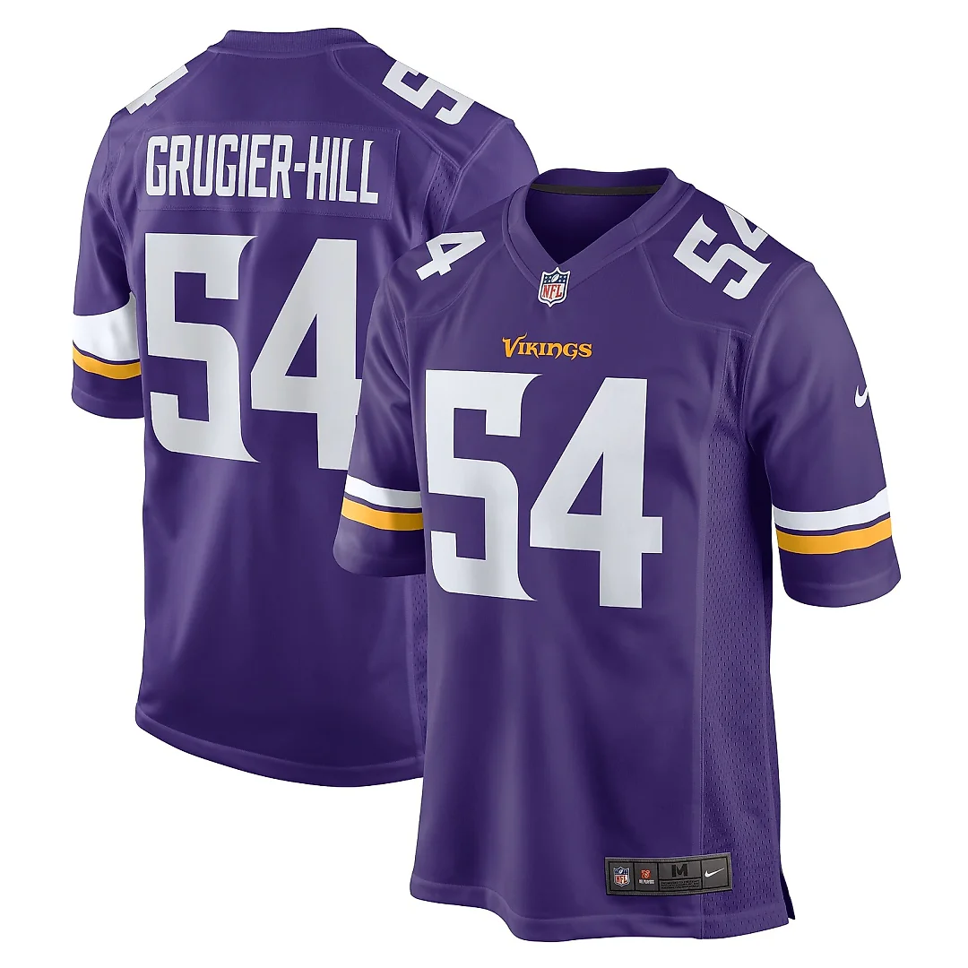 Zennovawear Men's Minnesota Vikings Kamu Grugier-Hill Purple Game Jersey