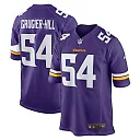 Zennovawear Men's Minnesota Vikings Kamu Grugier-Hill Purple Game Jersey