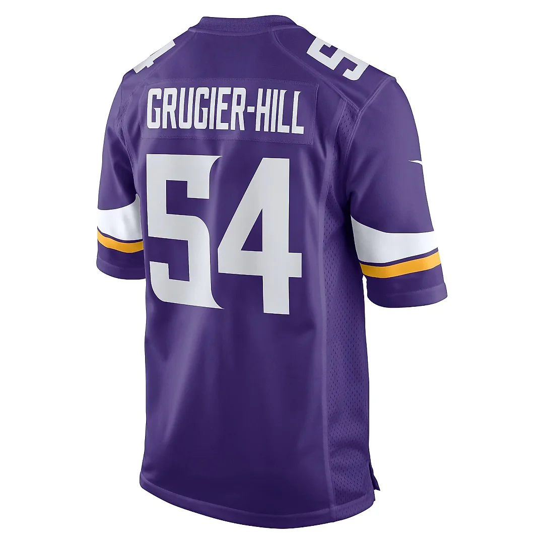 Zennovawear Men's Minnesota Vikings Kamu Grugier-Hill Purple Game Jersey