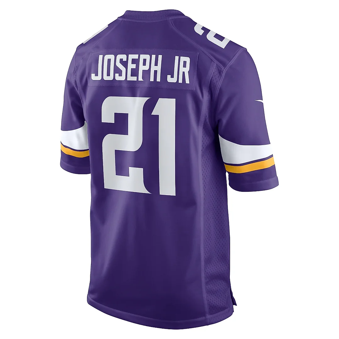 Zennovawear Men's Minnesota Vikings Kelvin Joseph Jr. Purple Team Game Jersey