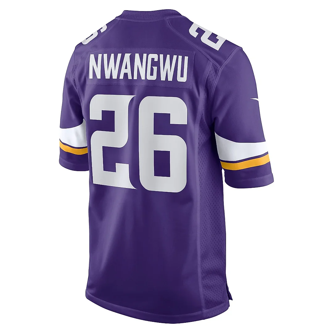 Zennovawear Men's Minnesota Vikings Kene Nwangwu Purple Game Jersey