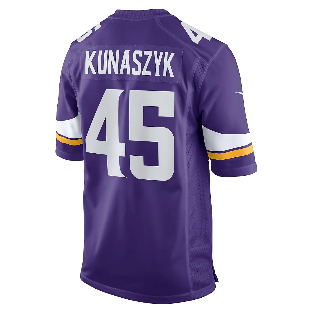 Zennovawear Men's Minnesota Vikings Kunaszyk Purple Game Jersey