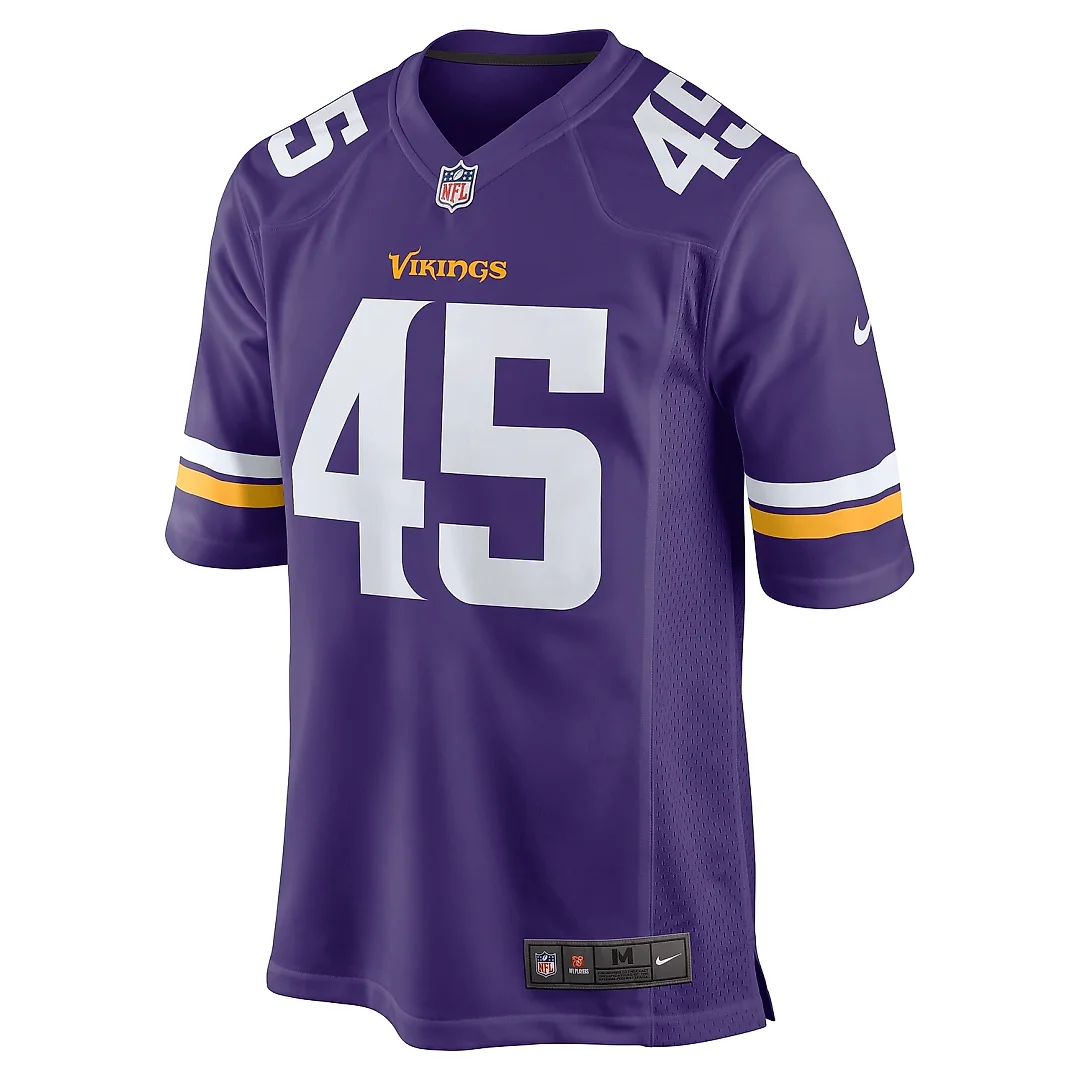 Zennovawear Men's Minnesota Vikings Kunaszyk Purple Game Jersey