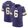 Zennovawear Men's Minnesota Vikings Lewis Cine Purple Classic Player Game Jersey