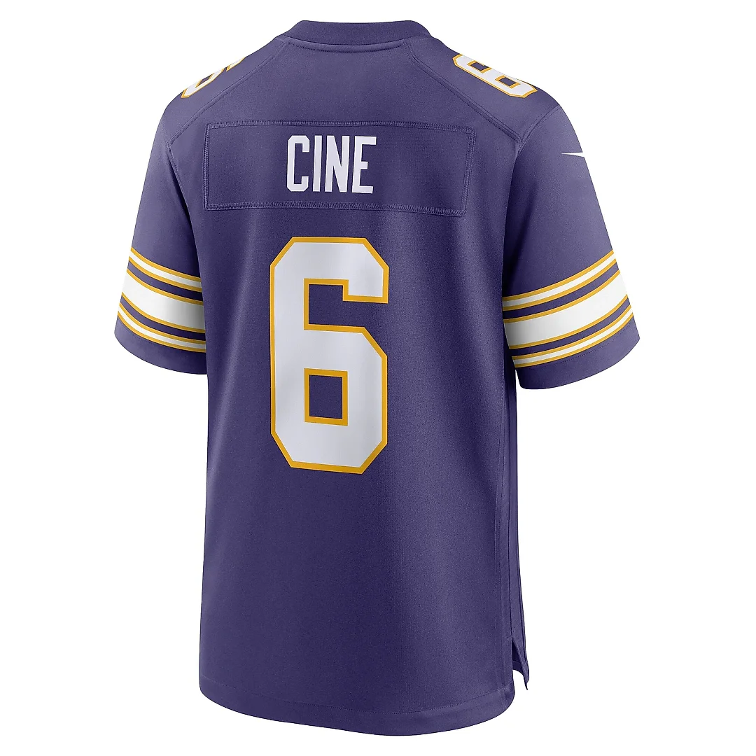 Zennovawear Men's Minnesota Vikings Lewis Cine Purple Classic Player Game Jersey