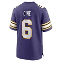 Zennovawear Men's Minnesota Vikings Lewis Cine Purple Classic Player Game Jersey