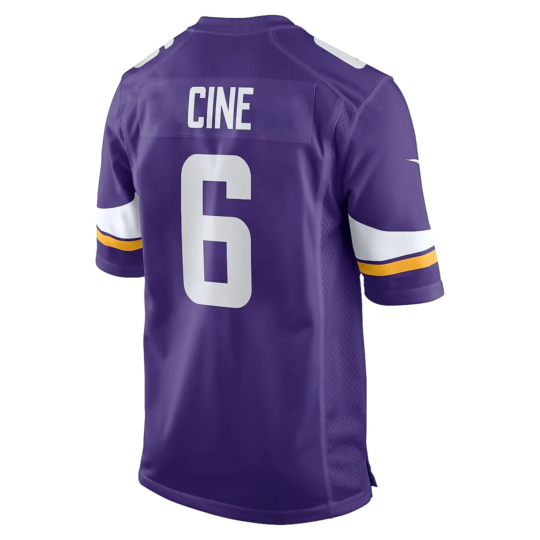 Zennovawear Men's Minnesota Vikings Lewis Cine Purple Game Player Jersey