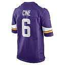Zennovawear Men's Minnesota Vikings Lewis Cine Purple Game Player Jersey