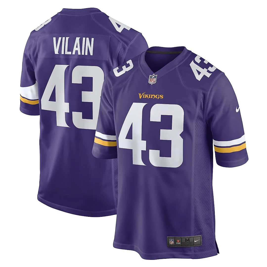 Zennovawear Men's Minnesota Vikings Luiji Vilain Purple Game Player Jersey