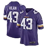 Zennovawear Men's Minnesota Vikings Luiji Vilain Purple Game Player Jersey