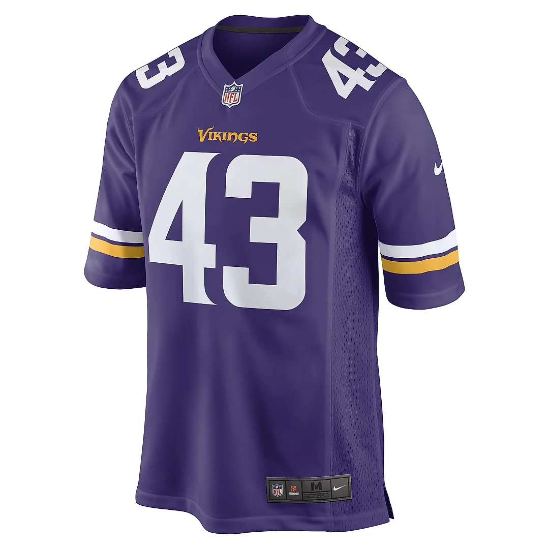 Zennovawear Men's Minnesota Vikings Luiji Vilain Purple Game Player Jersey
