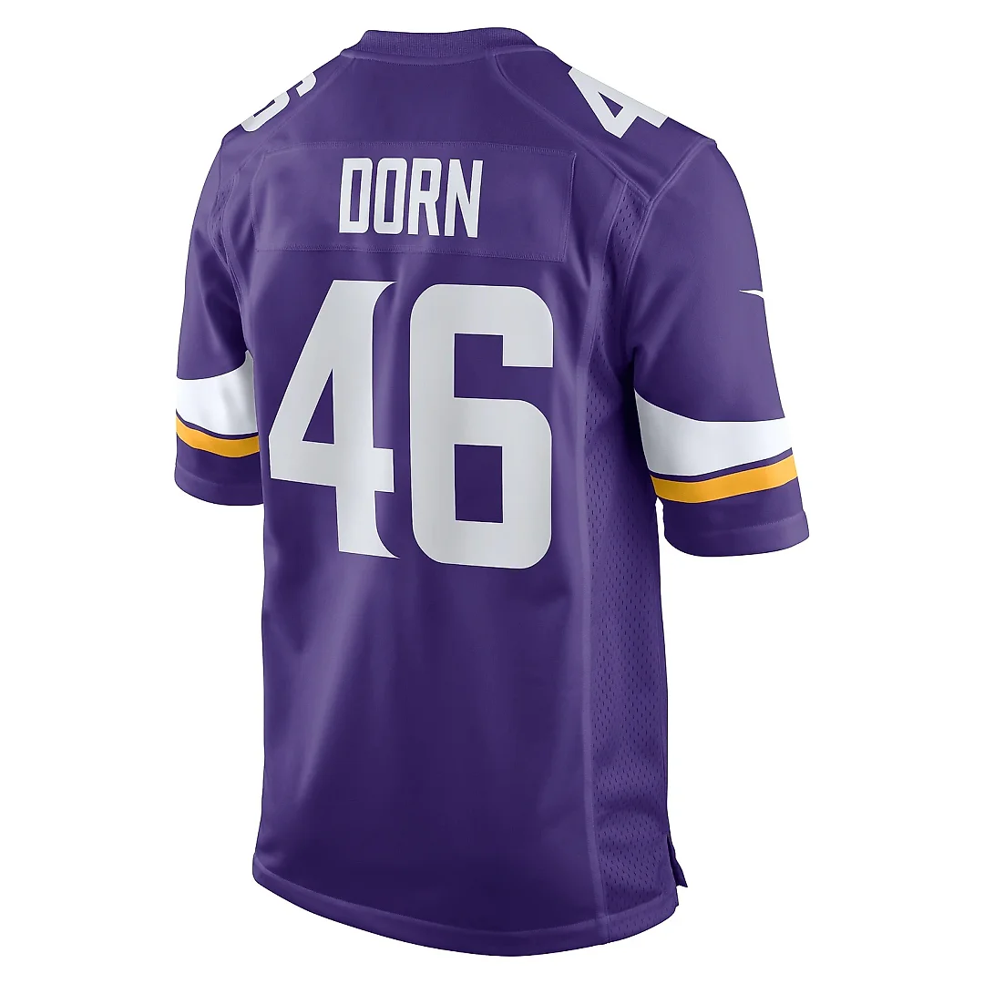 Zennovawear Men's Minnesota Vikings Myles Dorn Purple Game Jersey