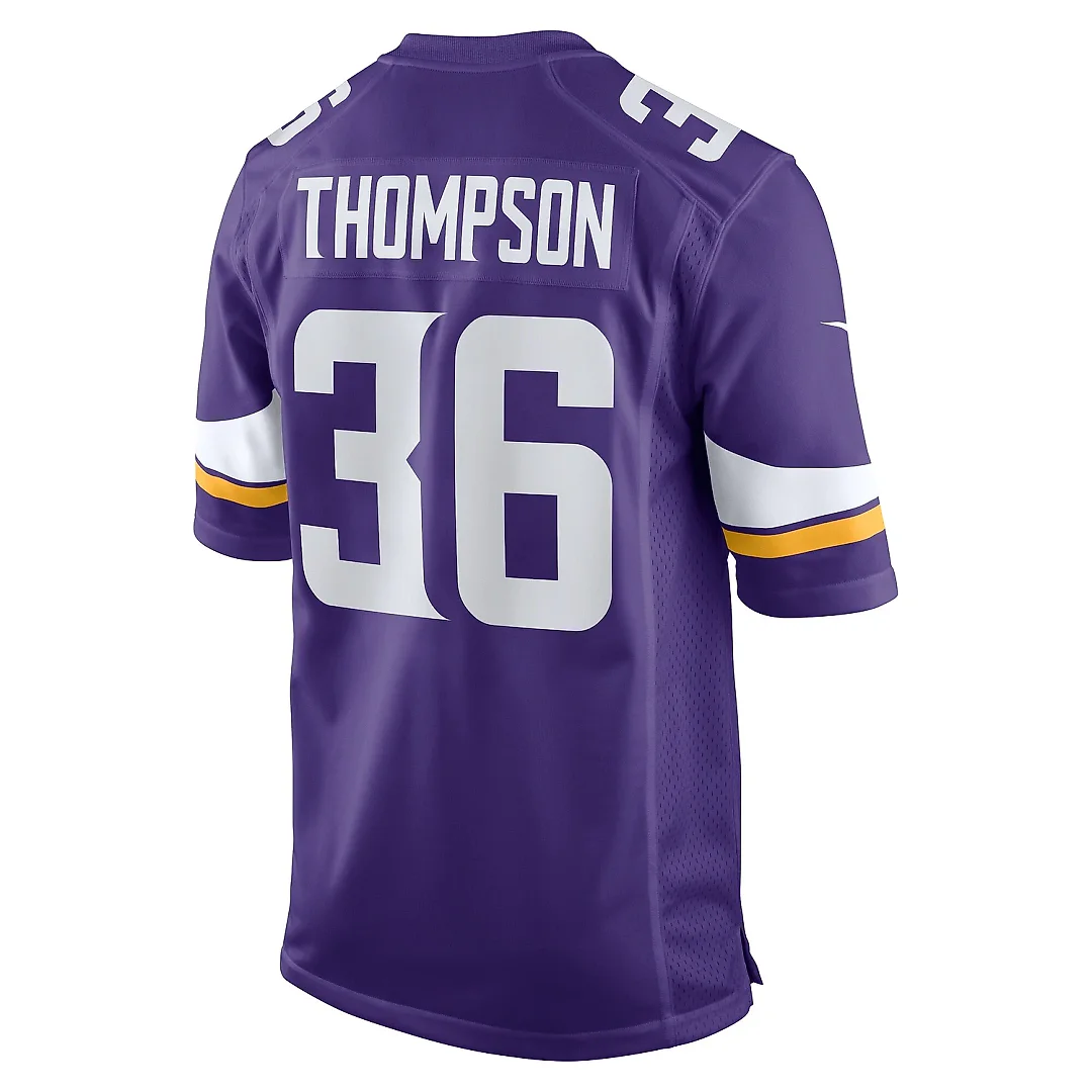 Zennovawear Men's Minnesota Vikings NaJee Thompson Purple Game Jersey