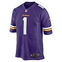 Zennovawear Men's Minnesota Vikings Number 1 Dad Purple Game Jersey