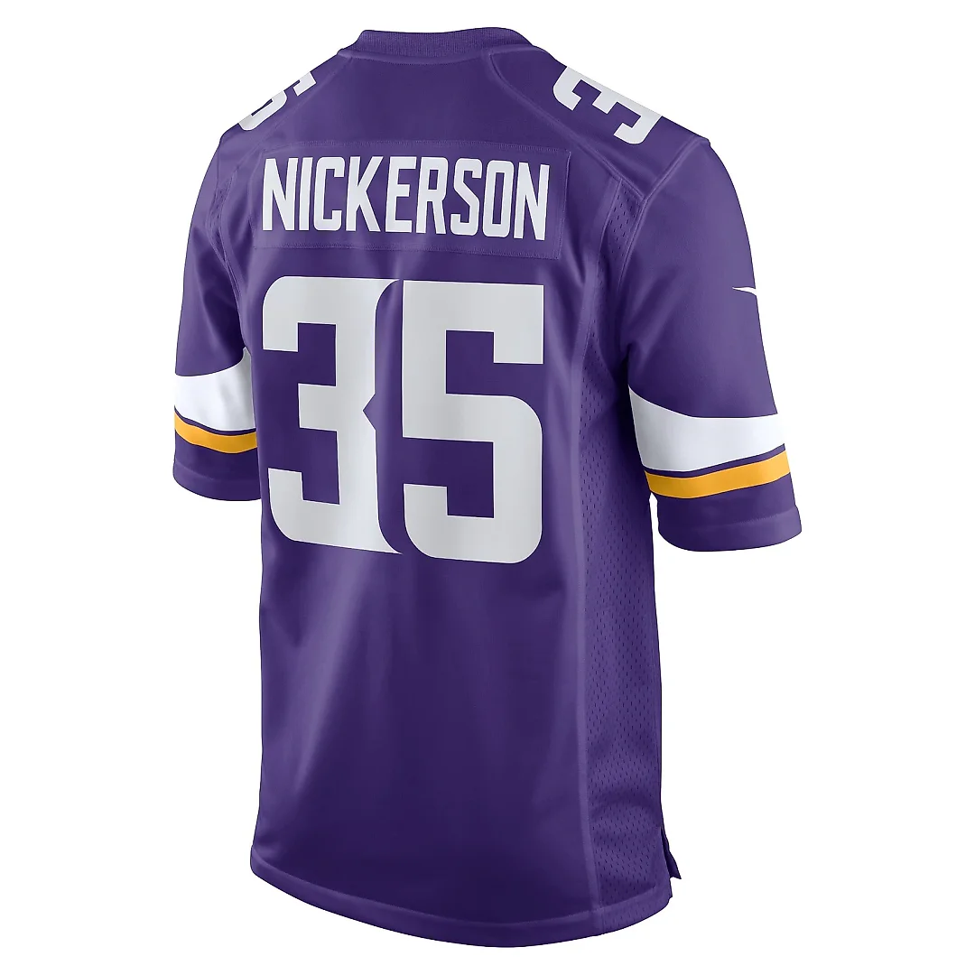 Zennovawear Men's Minnesota Vikings Parry Nickerson Purple Home Game Player Jersey