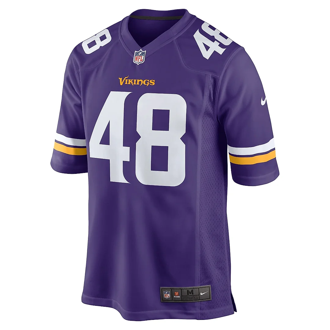 Zennovawear Men's Minnesota Vikings Quincy Roche Purple Team Game Jersey