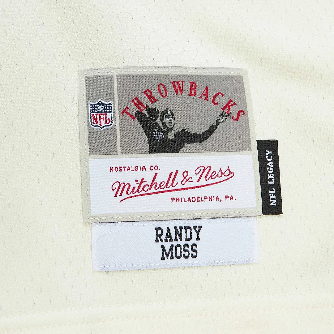 Zennovawear Men's Minnesota Vikings Randy Moss Mitchell & Ness Cream Chainstitch Legacy Jersey