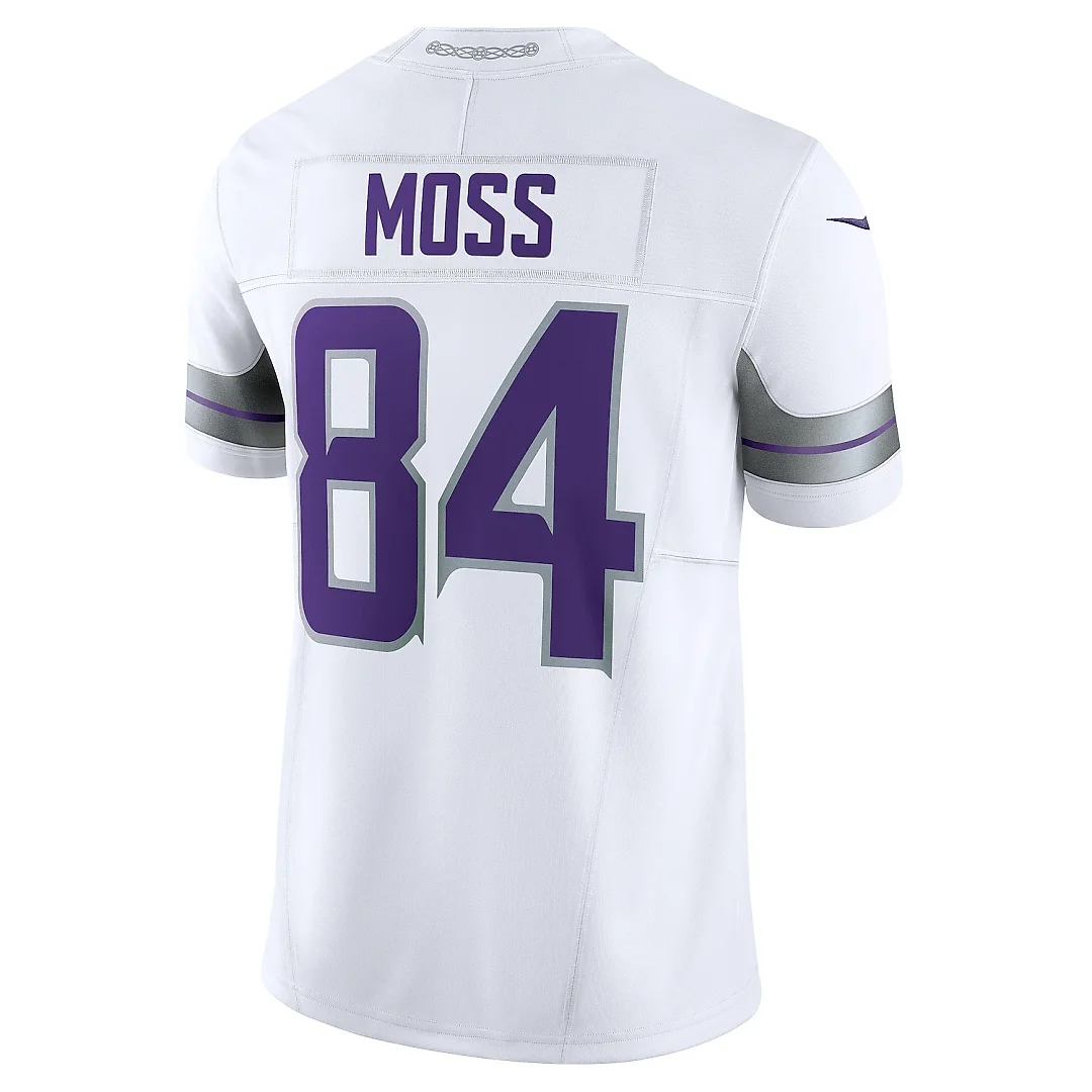 Zennovawear Men's Minnesota Vikings Randy Moss White Alternate Vapor F.U.S.E. Retired Player Limited Jersey