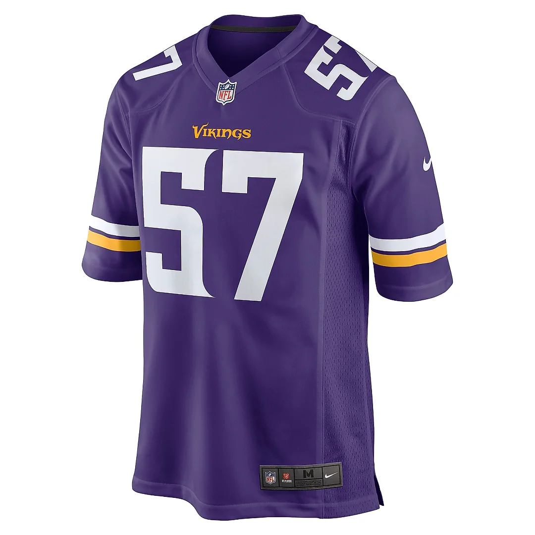 Zennovawear Men's Minnesota Vikings Ryan Connelly Purple Game Jersey