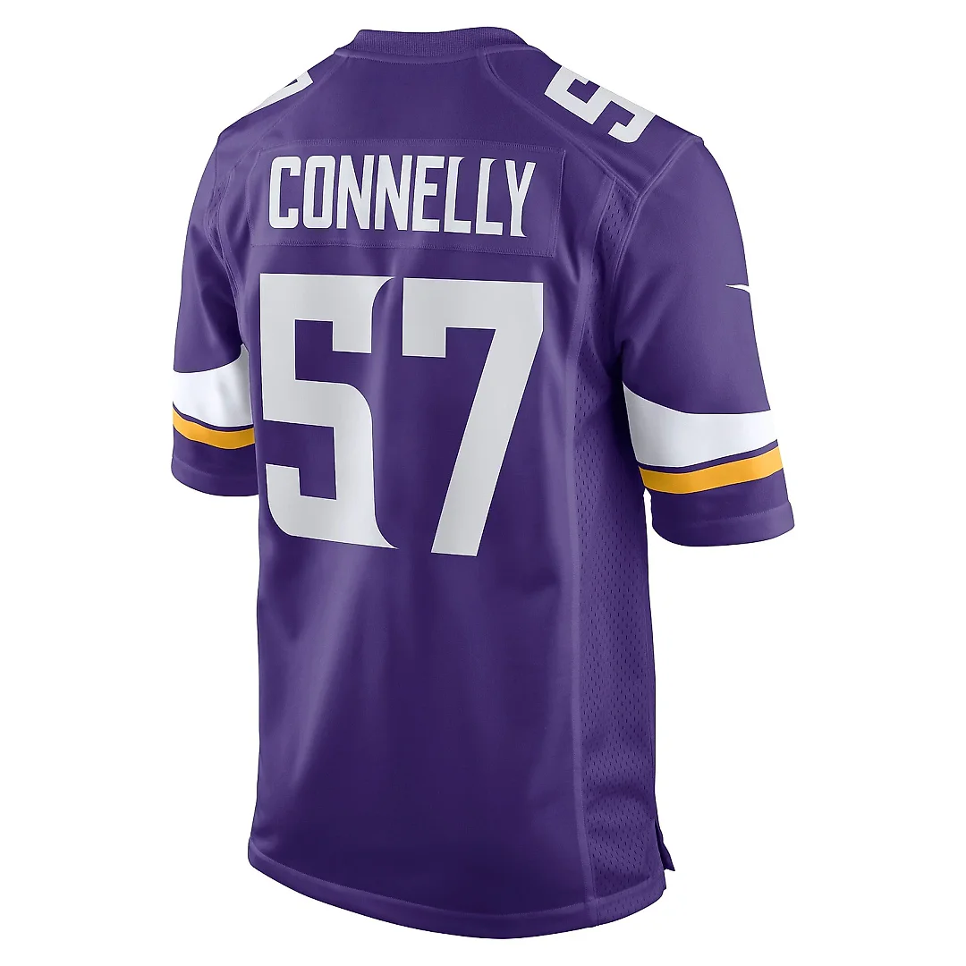 Zennovawear Men's Minnesota Vikings Ryan Connelly Purple Game Jersey
