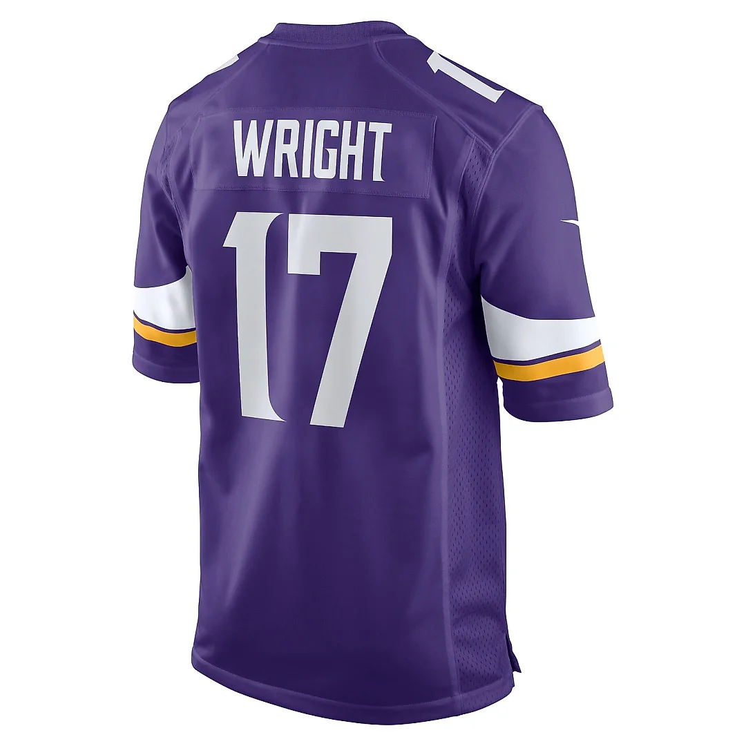 Zennovawear Men's Minnesota Vikings Ryan Wright Purple Game Jersey
