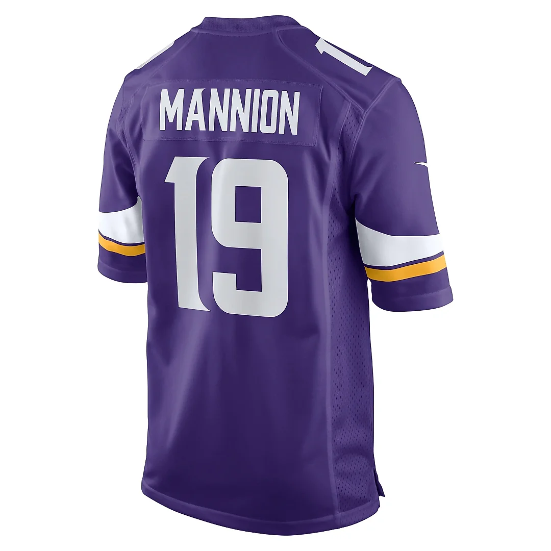 Zennovawear Men's Minnesota Vikings Sean Mannion Purple Game Jersey