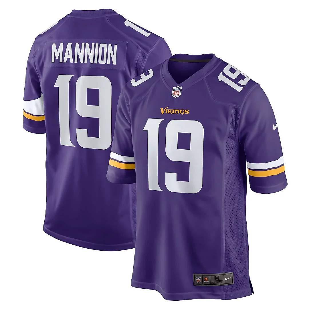 Zennovawear Men's Minnesota Vikings Sean Mannion Purple Game Jersey