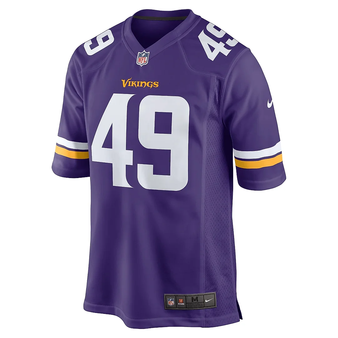 Zennovawear Men's Minnesota Vikings Seth Vernon Purple Game Jersey
