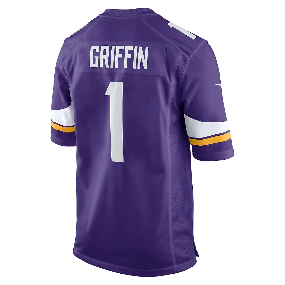 Zennovawear Men's Minnesota Vikings Shaquill Griffin Purple Team Game Jersey