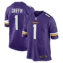 Zennovawear Men's Minnesota Vikings Shaquill Griffin Purple Team Game Jersey