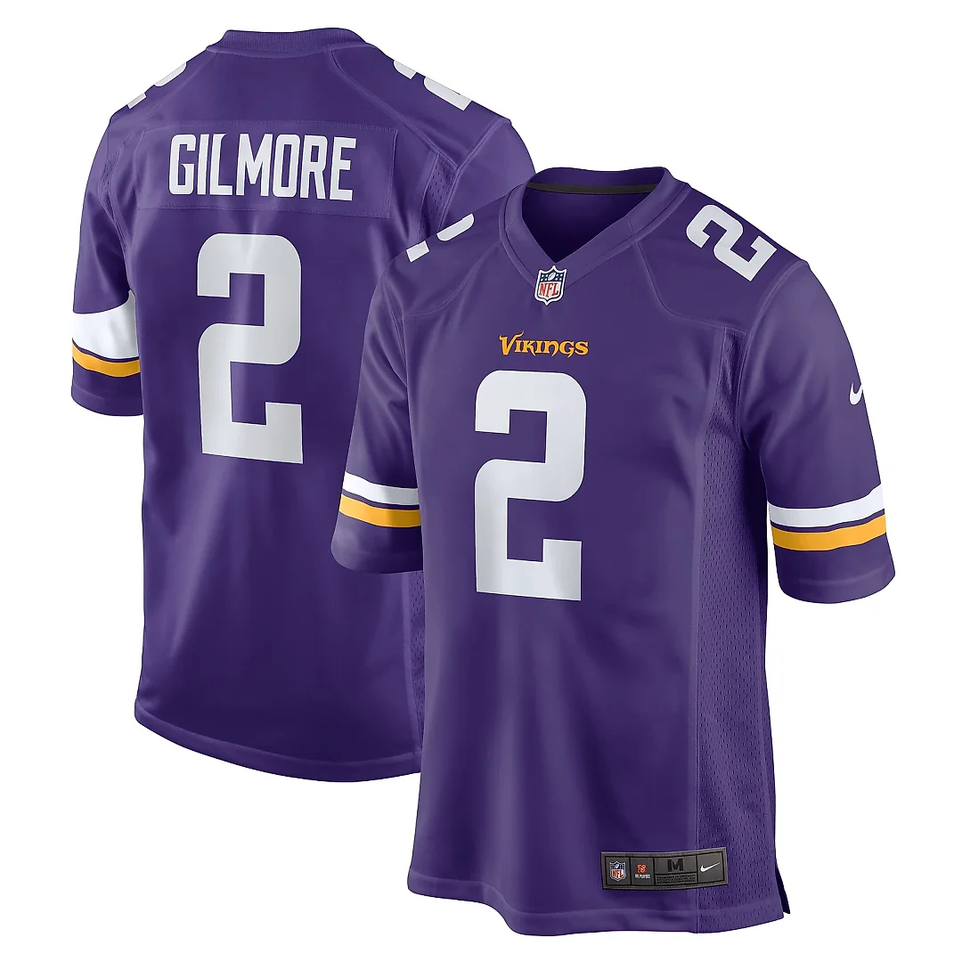 Zennovawear Men's Minnesota Vikings Stephon Gilmore Purple Game Jersey