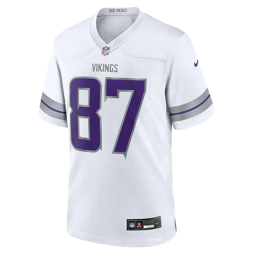 Zennovawear Men's Minnesota Vikings T.J. Hockenson White Alternate Game Player Jersey
