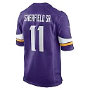 Zennovawear Men's Minnesota Vikings Trent Sherfield Sr. Purple Game Jersey