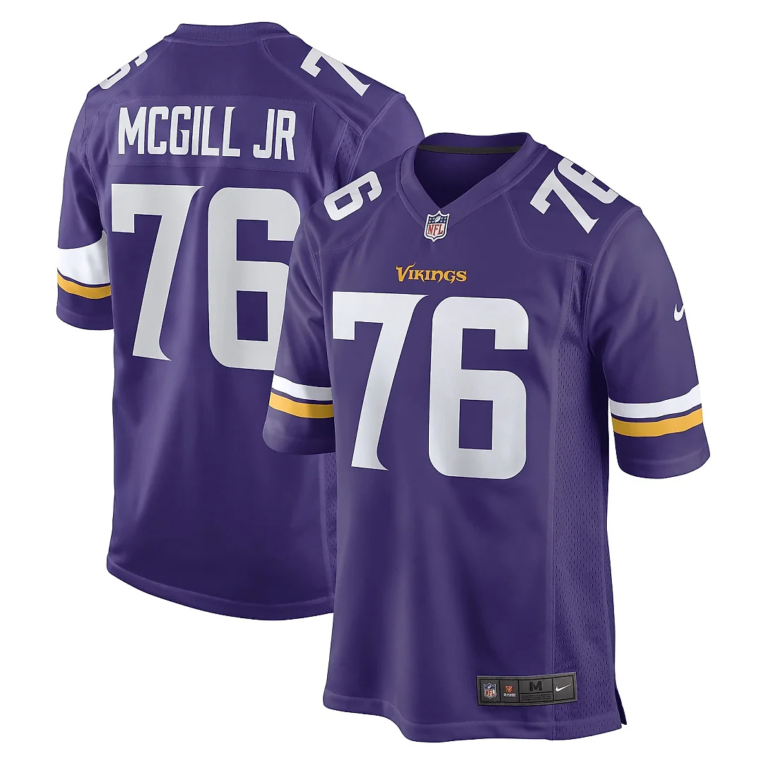 Zennovawear Men's Minnesota Vikings T.Y. McGill Jr. Purple Game Player Jersey