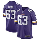 Zennovawear Men's Minnesota Vikings Vederian Lowe Purple Game Player Jersey