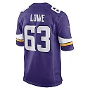 Zennovawear Men's Minnesota Vikings Vederian Lowe Purple Game Player Jersey