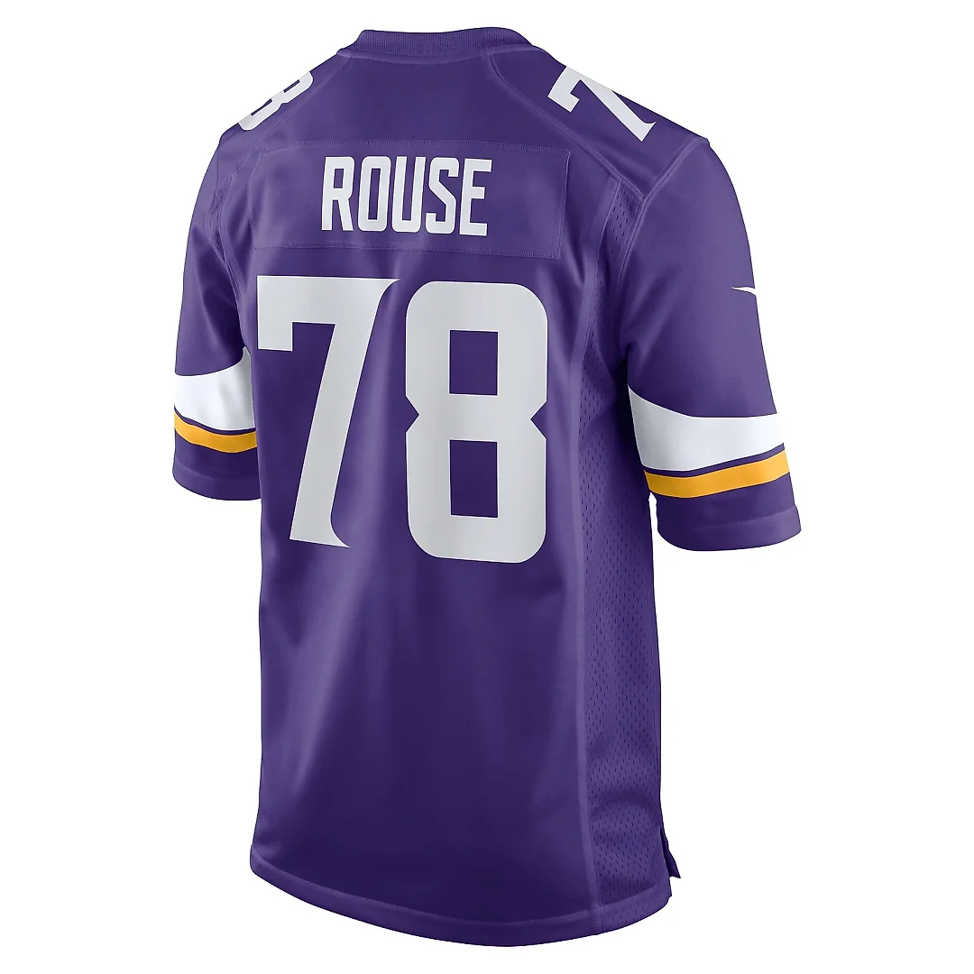Zennovawear Men's Minnesota Vikings Walter Rouse Purple Game Jersey