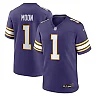 Zennovawear Men's Minnesota Vikings Warren Moon Purple Classic Retired Player Game Jersey