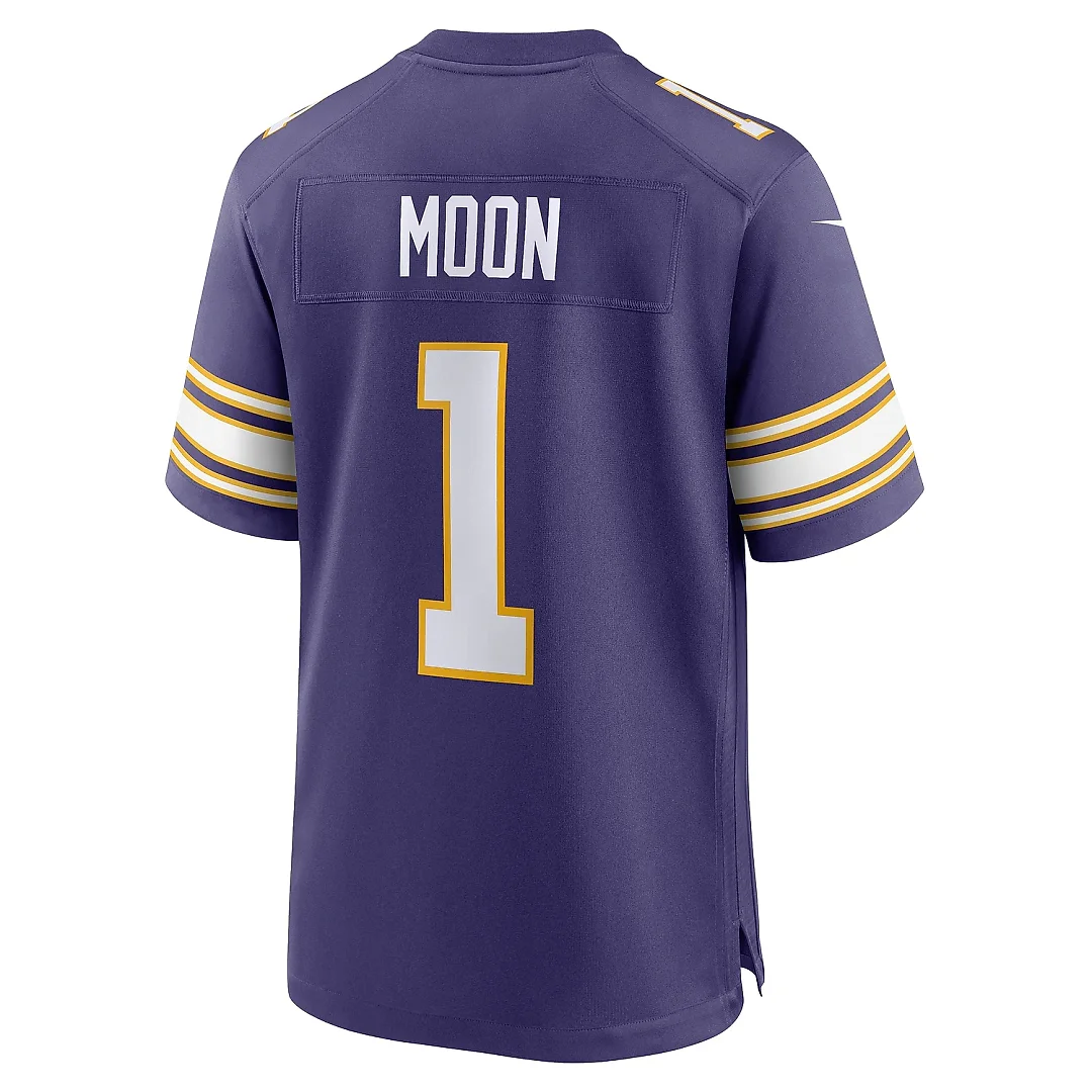 Zennovawear Men's Minnesota Vikings Warren Moon Purple Classic Retired Player Game Jersey