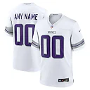 Zennovawear Men's Minnesota Vikings White Alternate Custom Game Jersey