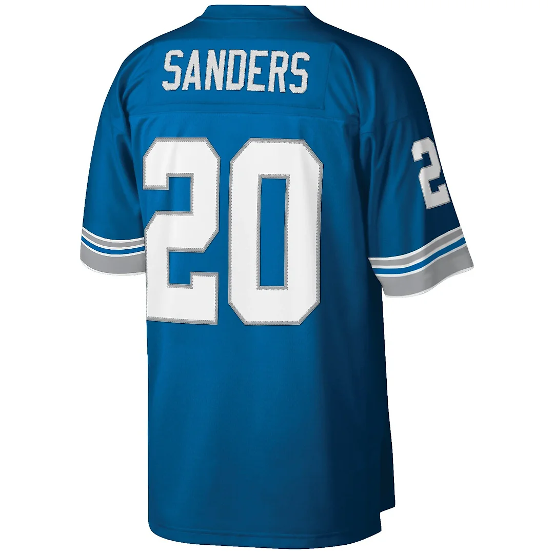 Zennovawear Barry Sanders Detroit Lions Big & Tall 1996 Retired Player Replica Jersey - Blue