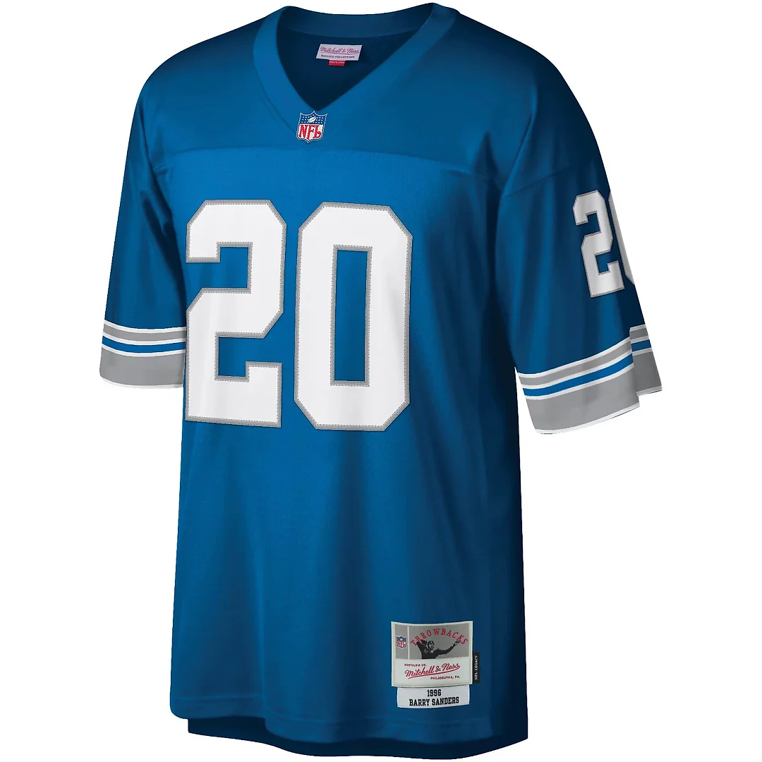 Zennovawear Barry Sanders Detroit Lions Legacy Replica Jersey - Blue