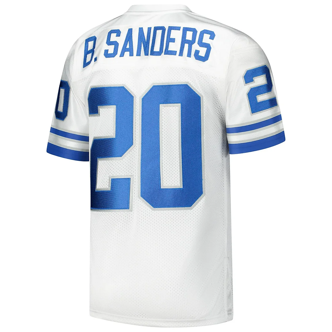 Zennovawear Barry Sanders Detroit Lions 1994 Authentic Throwback Retired Player Jersey - White
