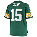 Zennovawear Bart Starr Green Bay Packers Big & Tall 1968 Retired Player Replica Jersey - Green