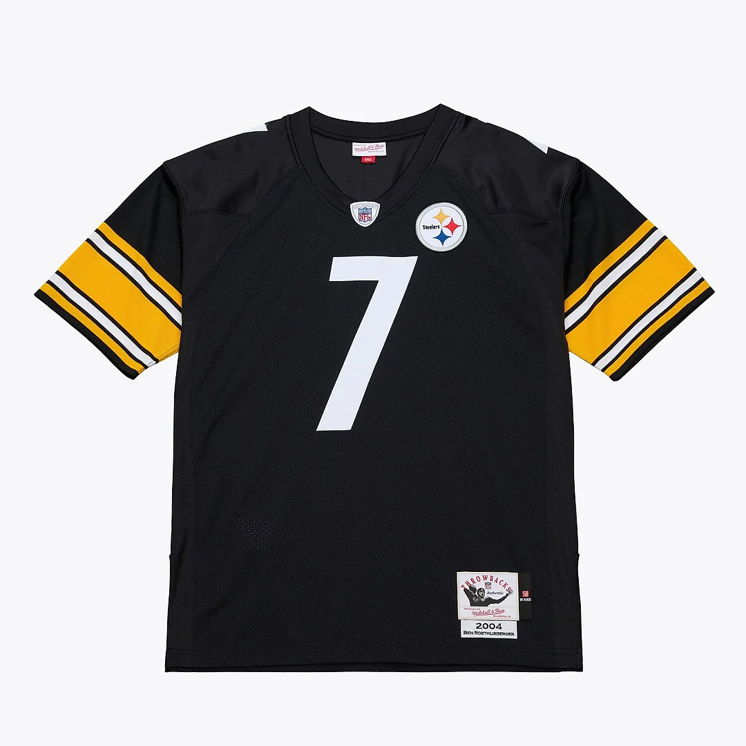 Zennovawear Ben Roethlisberger Pittsburgh Steelers 2004 Authentic Throwback Jersey - Black