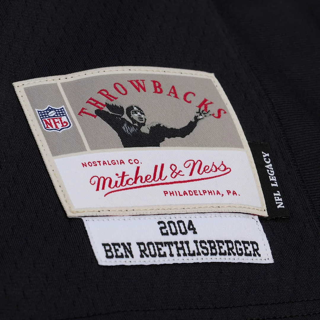 Zennovawear Ben Roethlisberger Pittsburgh Steelers 2004 Legacy Throwback Replica Jersey - Black