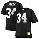 Zennovawear Bo Jackson Las Vegas Raiders Big & Tall 1988 Retired Player Replica Jersey - Black