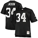 Zennovawear Bo Jackson Las Vegas Raiders Big & Tall 1988 Retired Player Replica Jersey - Black