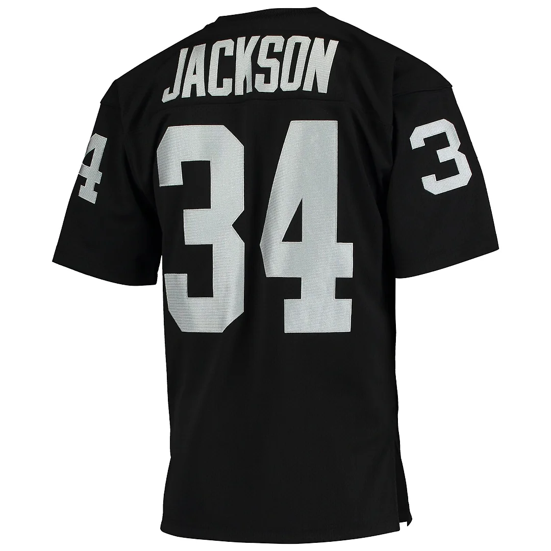 Zennovawear Bo Jackson Las Vegas Raiders 1990 Authentic Throwback Retired Player Jersey - Black